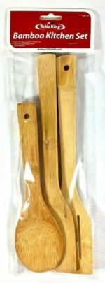 2 Lot 3 Piece Set Of Bamboo Kitchen Cooking Utensils Tools Spoon Spatula Wooden