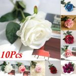 10pcs Artificial Rose Silk Flowers Bouquet Wedding Party Home Room Decor Hot