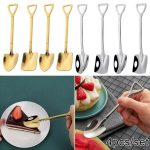 4pc Stainless Steel Spade Shovel Spoon Scoop For Birthday Party Dessert Hot Sale