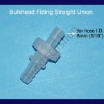5 16 8mm Plastic Straight Union Bulkhead Fitting Hose Barb Connector Pipe Tube