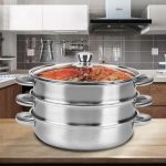 3 Tier Stainless Steel Food Steamer Induction Steaming Pot Kitcken Cookware Set