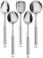5 Piece Serving Spoons Stainless Steel Cooking Utensils Set Utopia Kitchen