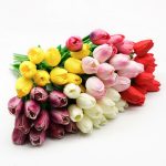 10 Eads Real Touch Artificial Tulip Fake Flower Wedding Home Party Decor