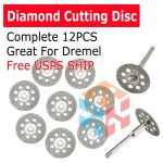 12pcs Dremel Diamond Cutting Disc Cut Off Wheel Mini Saw Blade Tool Set 30mm