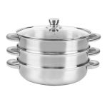 3 Tier Stainless Steel Food Steamer Induction Steaming Pot Kitcken Cookware Kit