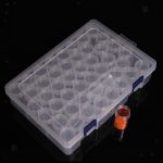 44 Slots Plastic Clear Jewelry Bead Organizer Storage Box Container Craft Case