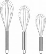 3 Pc Stainless Steel Balloon Wire Whisk Set Whip Mix Stir Beat 8 10 12 Inch