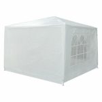 10×10 Gazebo Party Wedding Tent Outdoor Patio Bbq Canopy Removable Wall White