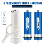 2 X 400gpd Reverse Osmosis Ro Membrane Water Filter Replace For 5 6 Stage System