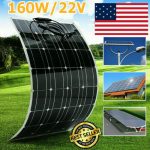 160w Flexible Solar Panel Kit 160 Watt 22v Battery Power Charge For Rv Car Boat