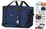 60 Can Large Cooler Bag Collapsible Insulated Lunch Box Leakproof Blue