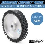 10rubber Serrated Sand Belt Grinder Polishing Contact Wheel Polisher In:25.4mm