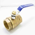 1 4 Brass Ball Valve Full Port 600wog For Water Oil Gas With Blue Handle