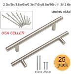 25pack Brushed Nickel Cabinet Pulls Stainless Steel Drawer T Bar Handles 2 12