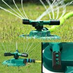 360° Rotating Lawn Sprinkler Garden Automatic Watering Irrigation 3 Arms System