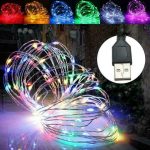 1m 5m 10m Usb Led Micro Rice Wire Copper String Fairy Party Home Lights B3s7