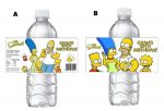 20 The Simpsons Personalized Birthday Party Favors Water Bottle Labels Wrappers