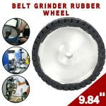 10 Rubber Serrated Sand Belt Grinder Polishing Polisher Contact Wheels 2 Hole