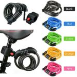 5colors 1.2m Resettable Digit Combination Bike Lock Cycle Security Bicycle Locks