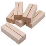 20 Pieces Wood Place Card Holders Wooden Table Number Holder Memo Stand Clamp