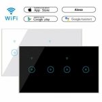 4 5 6 Gang Wifi Smart Home Touch Light Wall Switch Panel For Alexa Google Home
