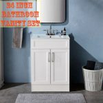 24 Freestand Bathroom Vanity W Vessel Ceramic Sink Set Lavatory Cabinet Combo