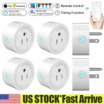 1 4pack Smart Plug Wifi Switch Socket Outlet Compatible With Amazon Alexa Google