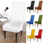 1 4 Pack Pu Leather Chair Covers Stretch Dining Room Seat Waterproof Slipcovers