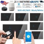 1 2 3 Gang Wifi Smart Touch Panel Light Switch Timer App Voice Remote Control