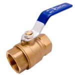 1 Brass Ball Valve Full Port 600wog For Water Oil Gas With Blue Handle