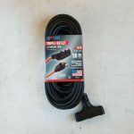 50 14 Gauge Black Extension Cord W Triple Outlet Made In Usa