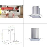 30 In. Convertible Glass Wall Mount Range Hood In Stainless Steel With Mesh Fi