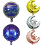 18inch Ramadan Eid Mubarak Balloons Decorations Star Moon Foil Balloons Banner