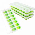 4 Pack Ice Cube Trays Easy Release Silicone And Flexible With Spill Resistant