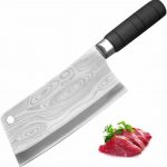 7 Inch Meat Cleaver Chef Knife Chopping Knife Stainless Steel Butcher Knife