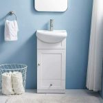 18 Freestand Bathroom Vanity Cabinet Under Mount Ceramic Vessel Sink Set