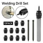 13pcs 3 8 Double Sided Rotary Spot Weld Cutter Remover Drill Bits Cut Welds Kit