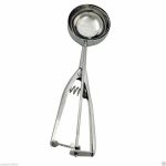 6cm Stainless Steel Ice Cream Mashed Potato Cookie Scoop Spoon Spring Handle L