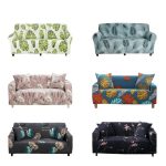 1 4 Seater Printed Slipcover Sofa Covers Spandex Stretch Cover Furniture Protect