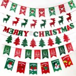 2017 Xmas Christmas Tree Hanging Flag Banner Ornament Gift Home Yard Party Decor