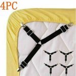 4pcs Bed Suspender Straps Mattress Fastener Holder Triangle Grippers Sheet Clip