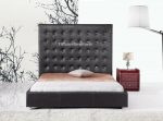 4006 Gorgeous Modern Cal Eastern King Size Black Pu Leather Bed
