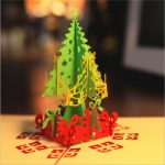 3d Pop Up Paper Card Christmas Tree Xmas Greeting Holiday Lovely Birthday Gift