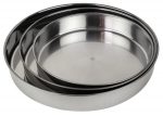 Set Of 3 Pieces Stainless Steel Oven Baking Tray Round Stainless Steel