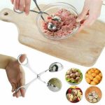 Non Stick Stainless Steel Stuffed Meatball Clip Maker Mold Cooking Kitchen X2a1