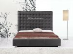 4005 Gorgeous Modern Cal Eastern King Size Black Pu Leather Bed