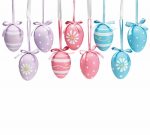 Easter Egg Ornaments Spring Pink Blue Purple Floral Dot Stripe Designs U Pick