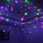 Butterfly 96 Led Fairy String Curtain Lights Christmas Party Wedding Decor Lamp