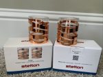 Stelton Tangle Glass Copper Coated Stainless Steel Tea Light Holder 2sets 4 Pc