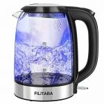 Electric Kettle 1 7l Glass Water Kettle With Blue Led Indicator Light Bpa Free